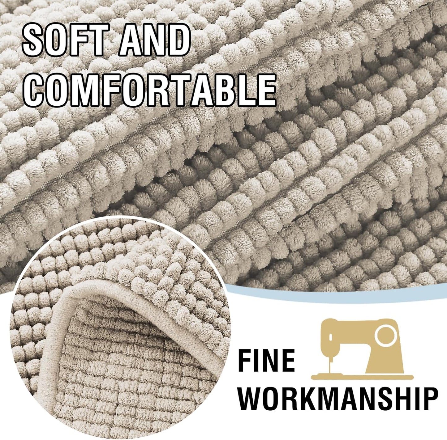 H.VERSAILTEX Plush Chenille Couch Cover for Dogs Pets Blanket for Bed Anti-Slip Soft and Durable Furniture Protector for Small Medium Large Cats Washable (52" x 82", Island Fossi)