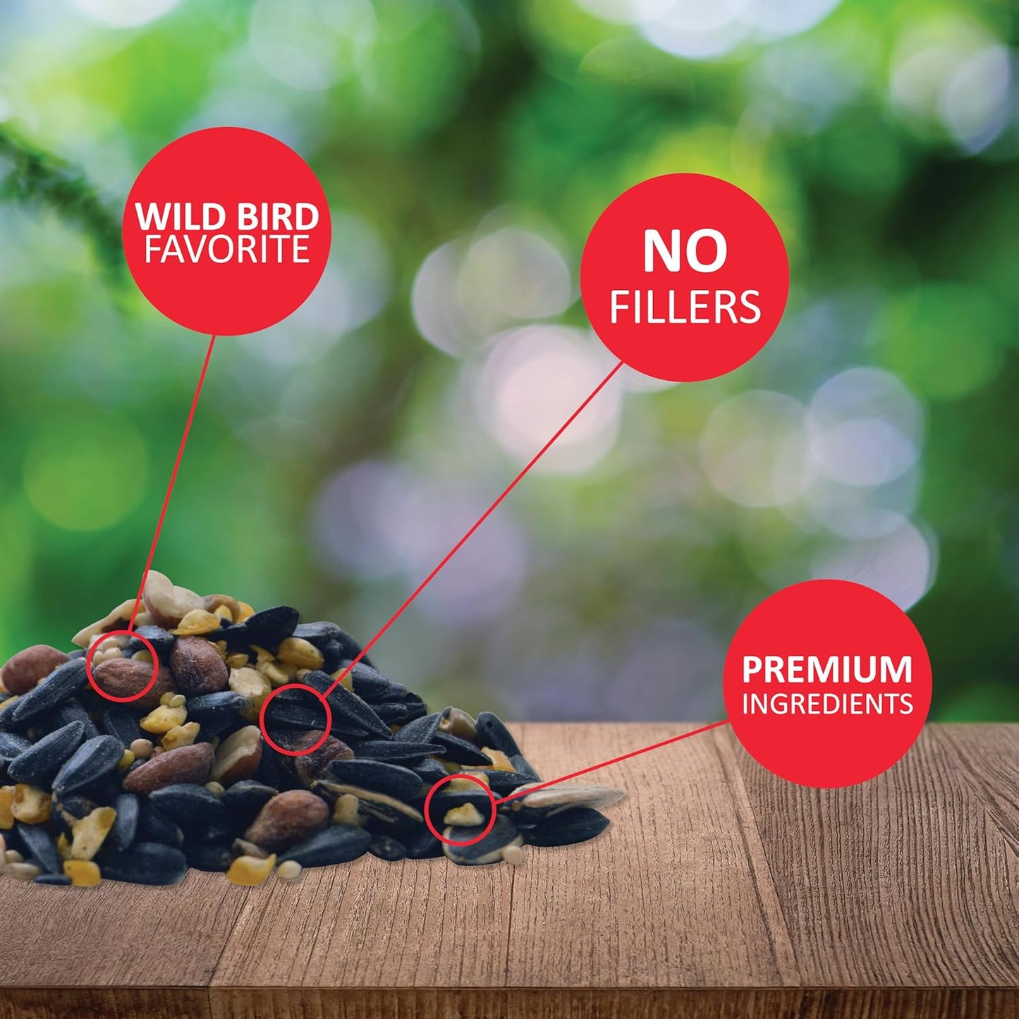 Lyric Supreme Wild Bird Seed - Wild Bird Food Mix with Nuts & Sunflower Seeds - Attracts Many Beautiful Songbirds - 40 lb bag