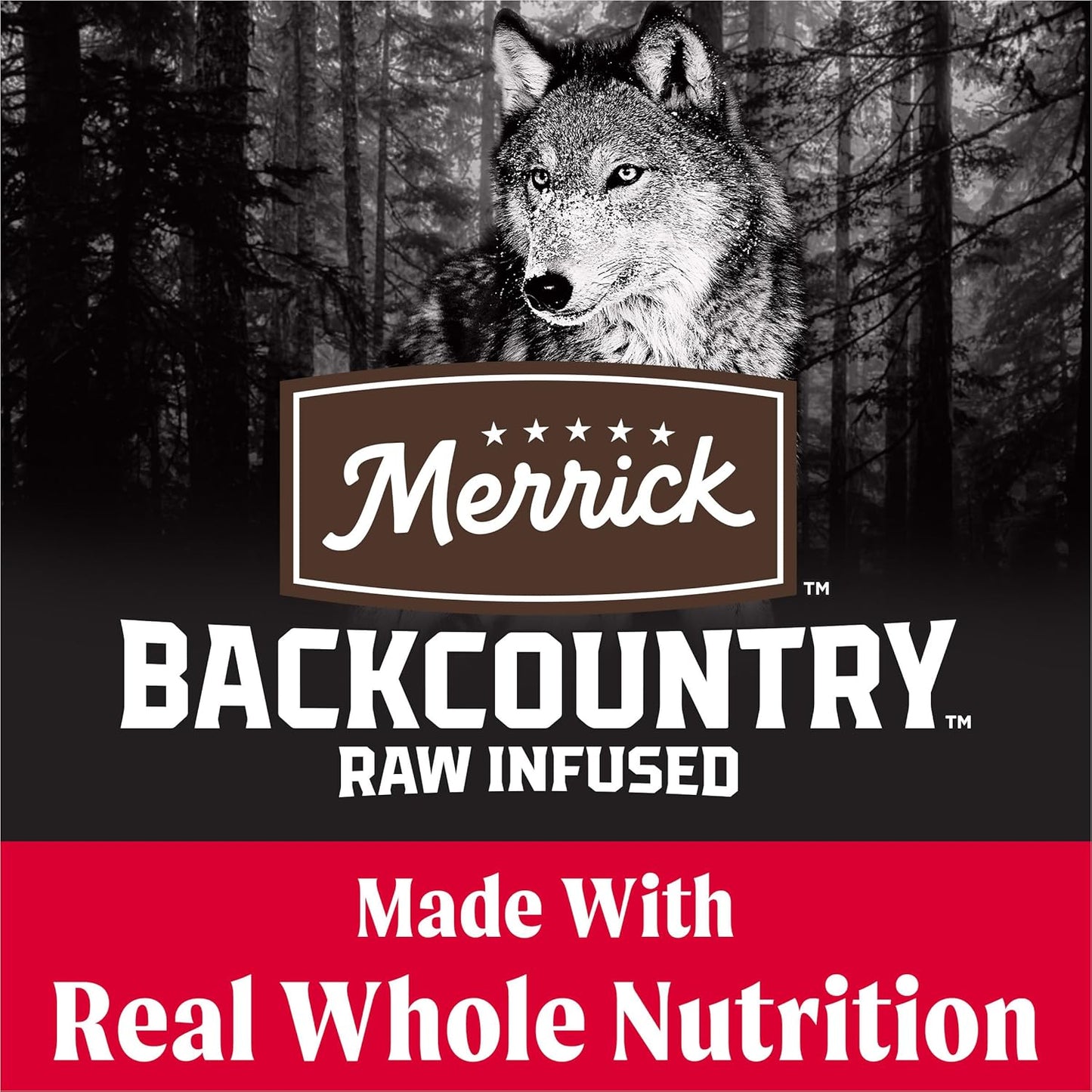 Merrick Backcountry Grain Free Dry Adult Dog Food Kibble With Freeze Dried Raw Pieces, Great Plains Red Recipe - 4.0 lb. Bag