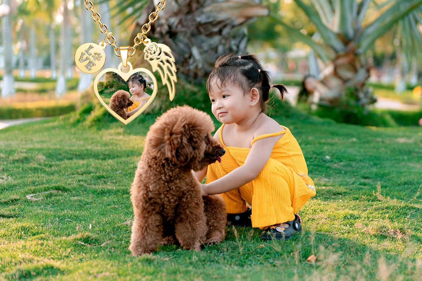 CharmSStory Personalized Photo Necklaces Custom Engraved Name Necklace Memory Keepsake Picture Necklace Pendant Customized Gifts for Women Men