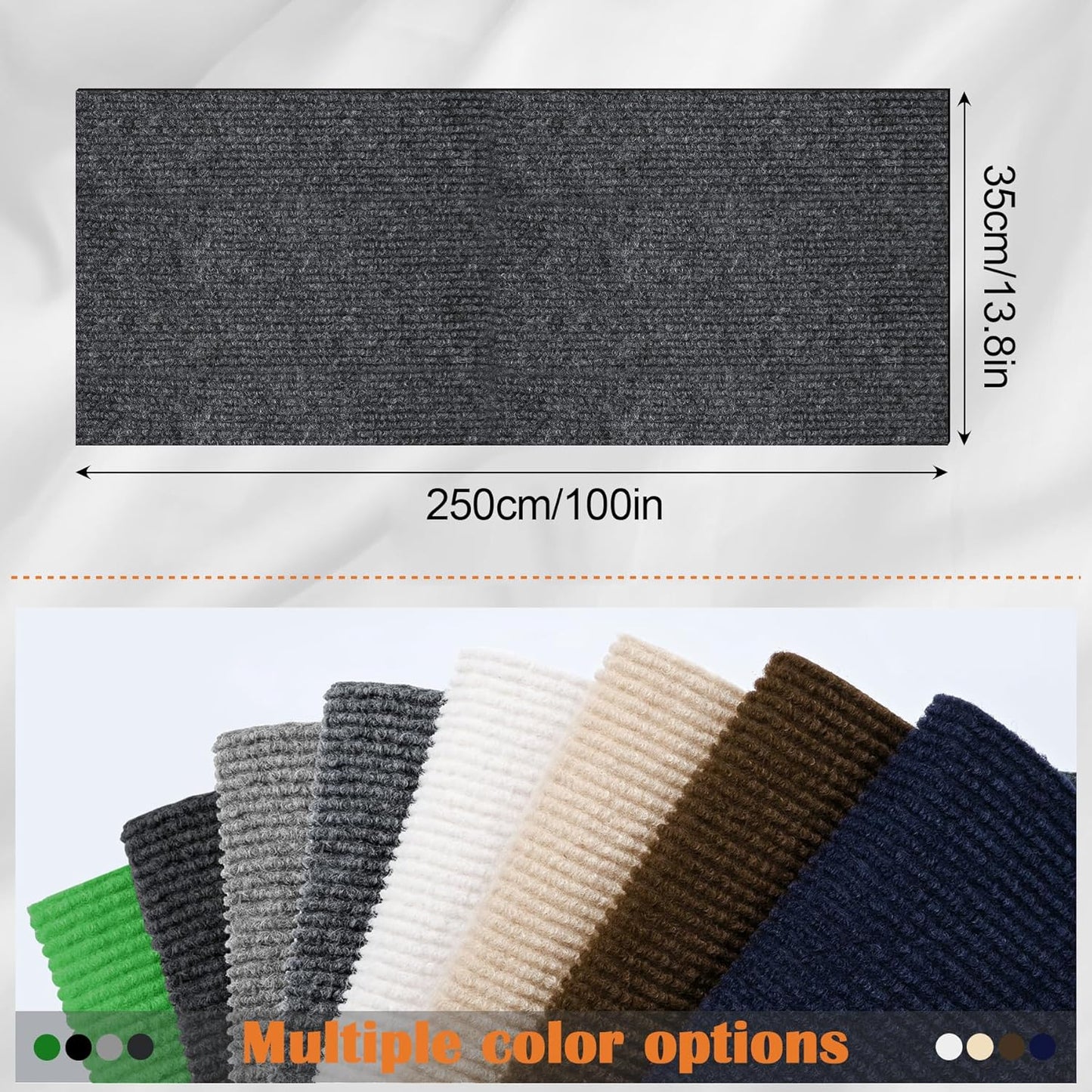 Cat Scratch Furniture Protector - 100" x 13.8" Trimmable Self-Adhesive Cats Claws Scratch Pads, DIY Cat Climbing Couch Protector for Scratch Post Cat Tree Replacement Indoor (Dark Gray)