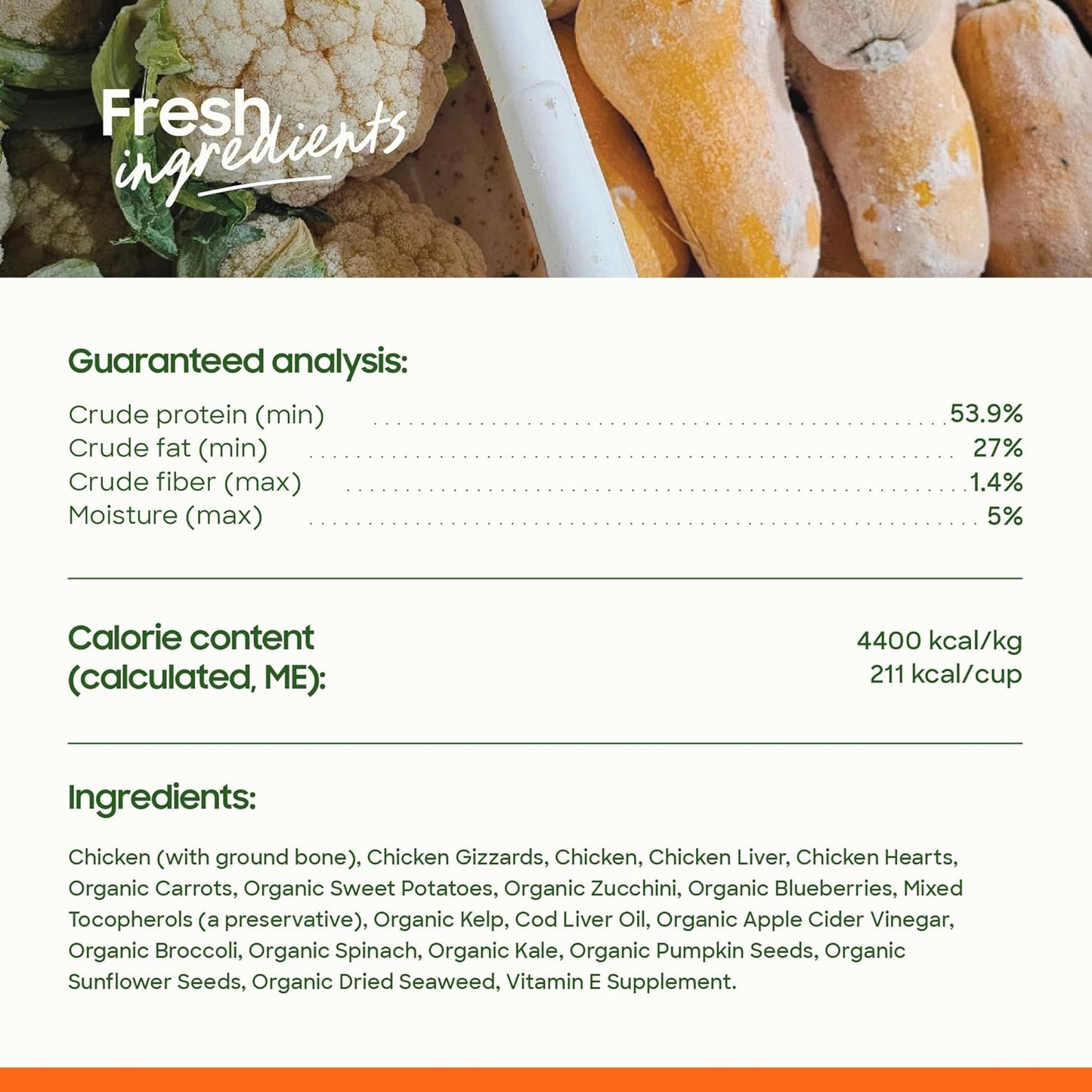 smallbatch Freeze-Dried Chicken Dog Food – Grain Free, Organic Produce – Raw Dehydrated Chicken Bites, High Protein Complete Meal or Topper – Humanely Raised, Made in USA, 7oz