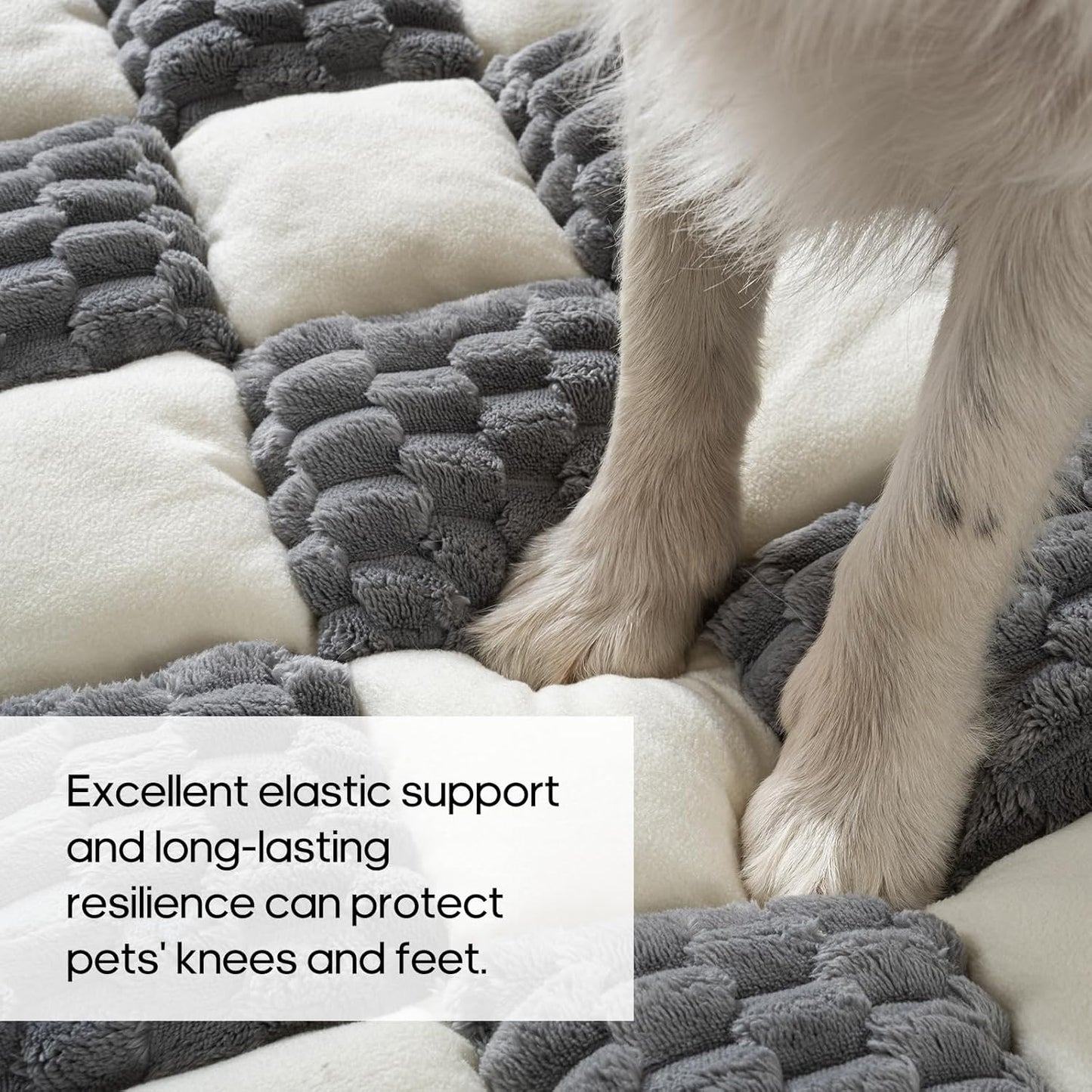 Dog Couch Bed, Thick Flannel Dog Couch Cover Protector, Washable Pet Couch Covers for Sofa, Non-Slip Couch Covers for Dogs, Pet Bed Mat for Couch (BuleGrey&White, L-39.37 x 33.45 inch)