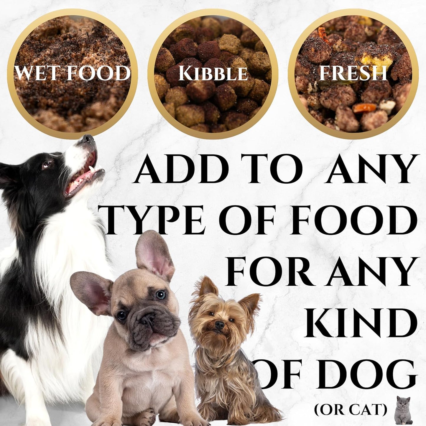 Beef Blood Dog Food Toppers for Picky Eaters | 100% Real Beef Flavor Meal Toppers for Dogs and Cats | USDA Approved Freeze-Dried Powder Pet Meal Booster | Made in The USA - 3.05 Oz