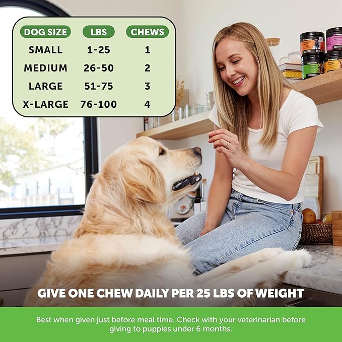Grass Green Max Strength Burn Spot Chews for Dogs - Premium Formula - Dog Pee Lawn Spot Saver Supplement Caused by Dog Urine, Supports Healthy Digestion w/Probiotics + DL-Methionine - 90ct