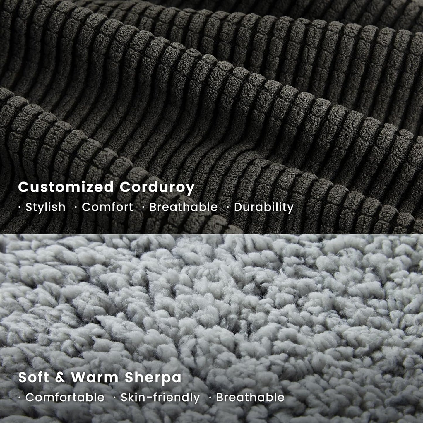 Miguel Washable Cat Bed for Indoor Cats With Removable Cushion, Easy to Wash Small Pet Sofa With Side, Rectangle Bolster Kitten Calming Cuddle Puppy Bed, Anti-Slip Bottom, Gray 18 Inch