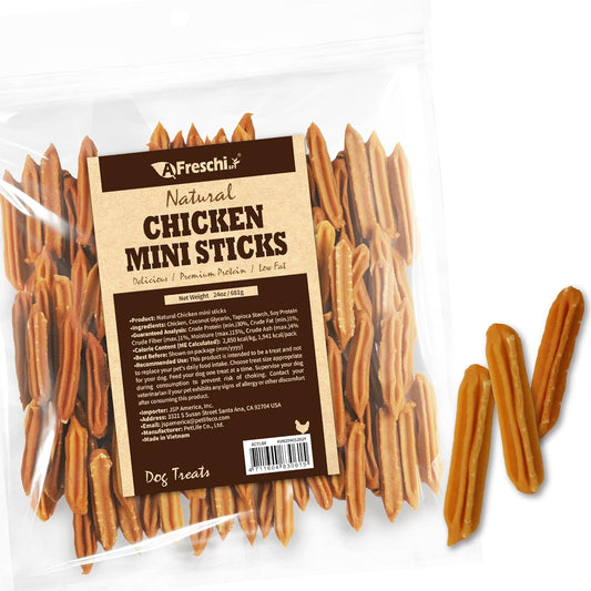 AFreschi Natural Chicken Sticks with Chicken Liver 24 oz, All Natural, Grain-Free, High-Protein, Healthy & Easily Digestible, Soft Texture