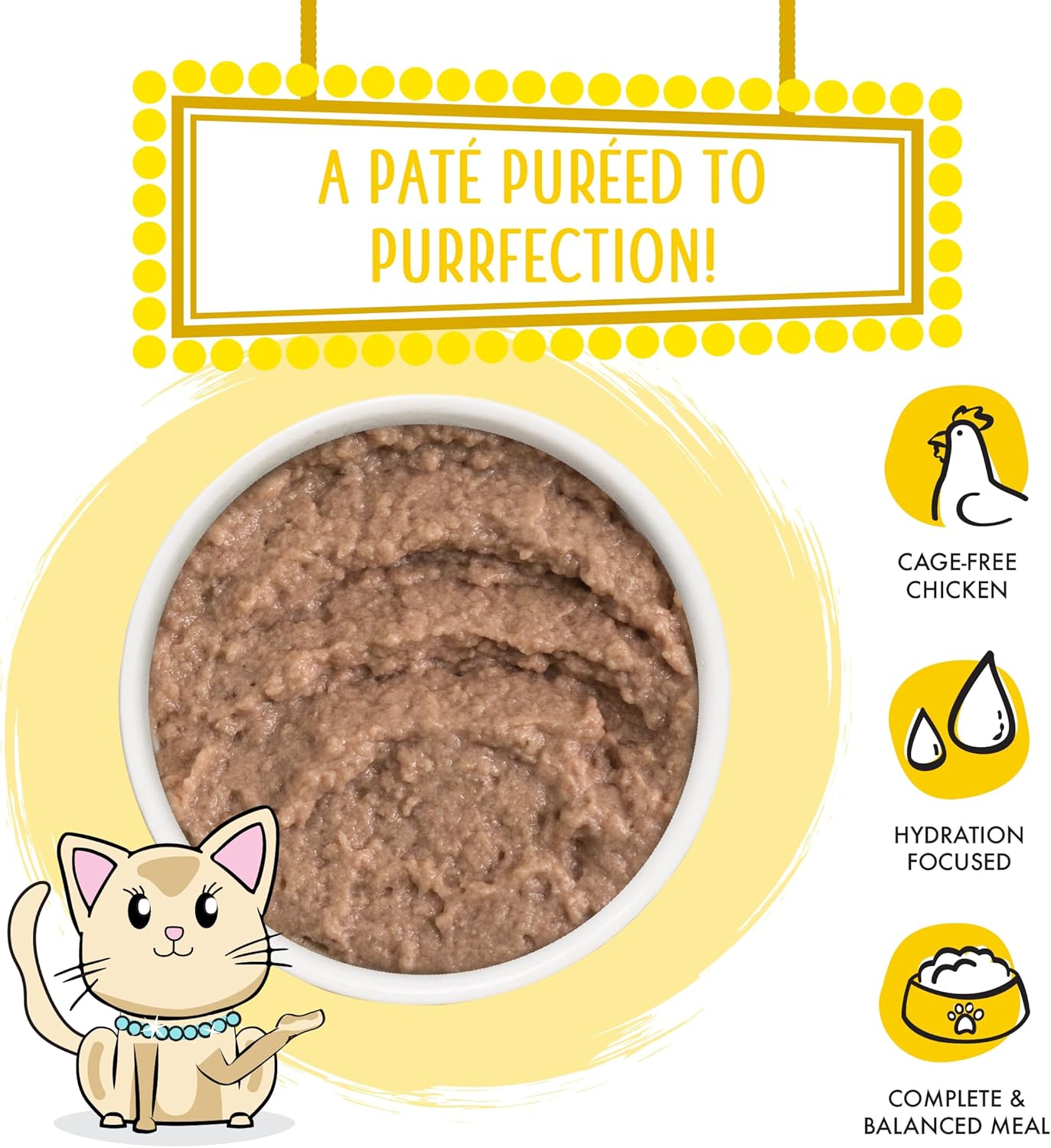 Weruva Wet Cat Food, Press Your Dinner with Chicken Pate, 10oz Can, Pack of 12