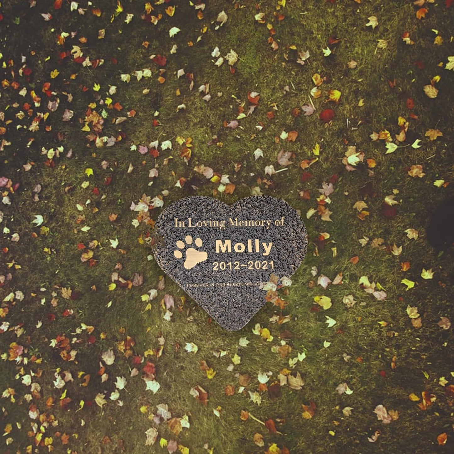 Pet Memorial Stone Plaque Pet Headstone,Customize Indoor/Outdoor Garden Plaque Grave Markers with Pet Name,Personalized Cat Dog Memorial Plaques,Loss of Pet Sympathy Gift-Acrylic Material