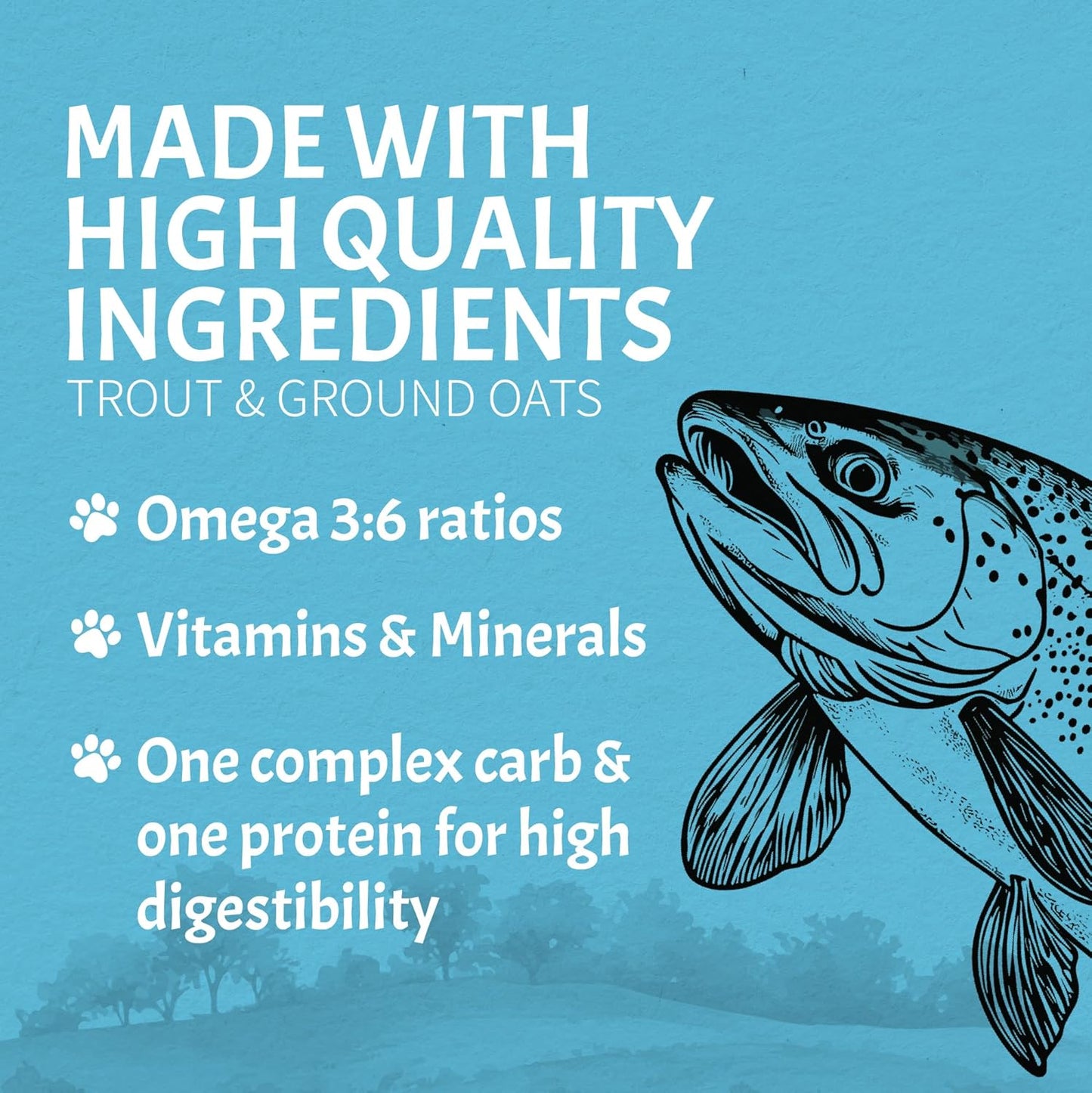 Canine Caviar - Special Needs: Trout & Whole Ground Oats, Alkaline Dry Dog Food, Limited Ingredients, Gluten-Free, Based on Science & Research, Veterinary Alternative Diet (22 Pound Bag)