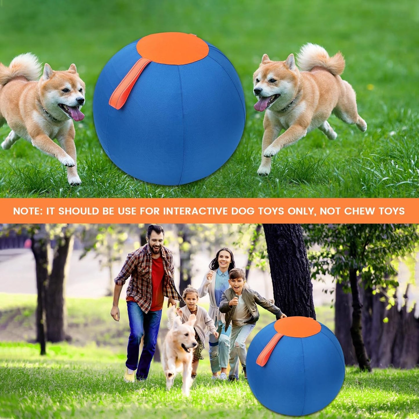 Aimery Horse Herding Ball - 25" Cover with Straps, Australian Shepherd, Cattle Dogs, Collie & Herding Dog, Giant Jolly Ball for Play
