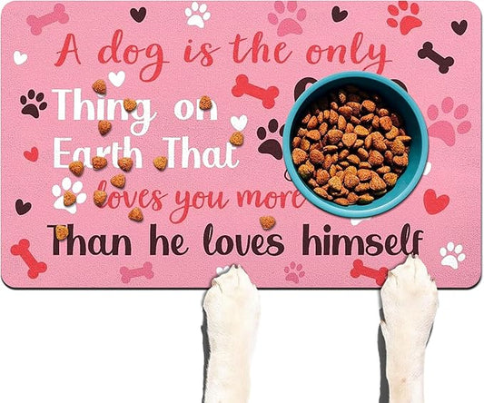 Pet Feeding Mat for Floors Waterproof Dog Mat for Food and Water Absorbent Quick Dry Non Slip mat for Cat Bowls