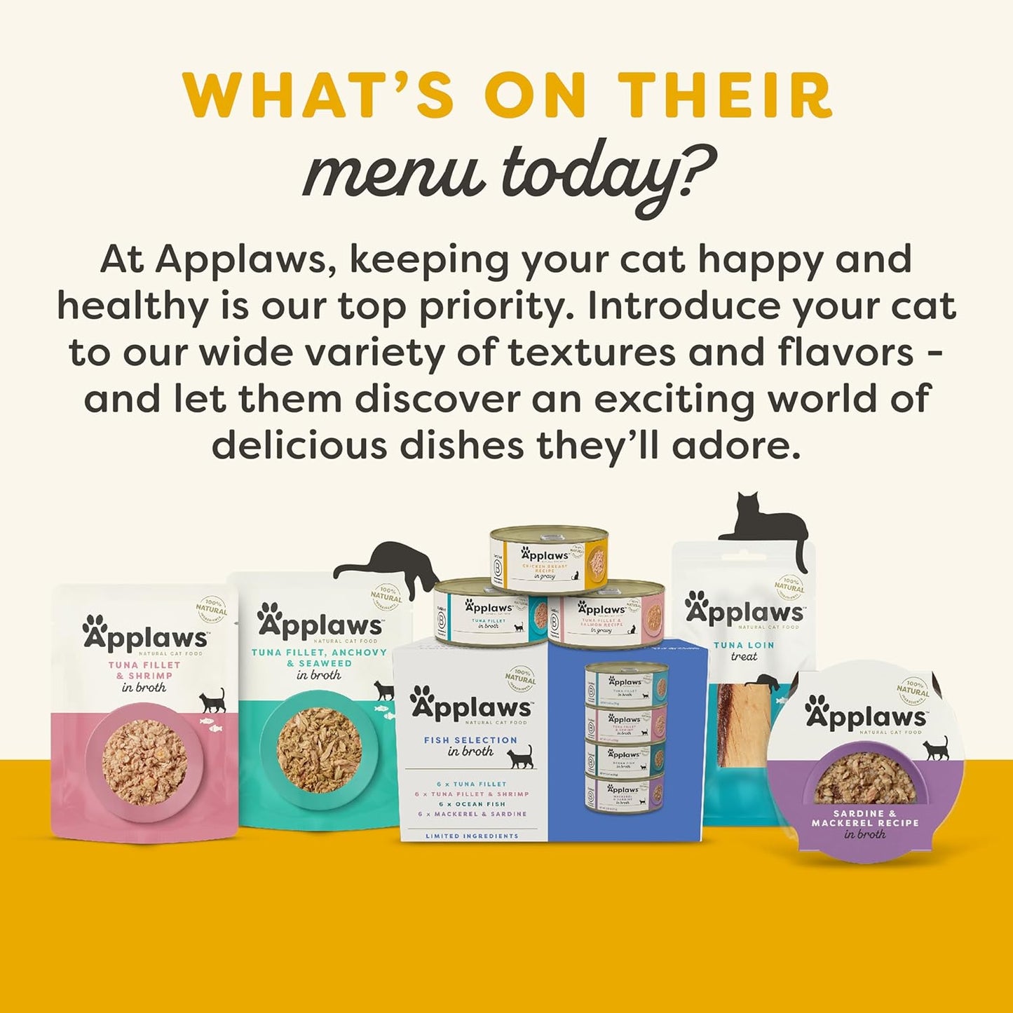 Applaws Natural Wet Cat Food in Topper, Limited and Natural Ingredients, High Protein with No Artificial Additives, Chicken Breast Bone Broth (12 x 3oz Resealable Spout Pouches)