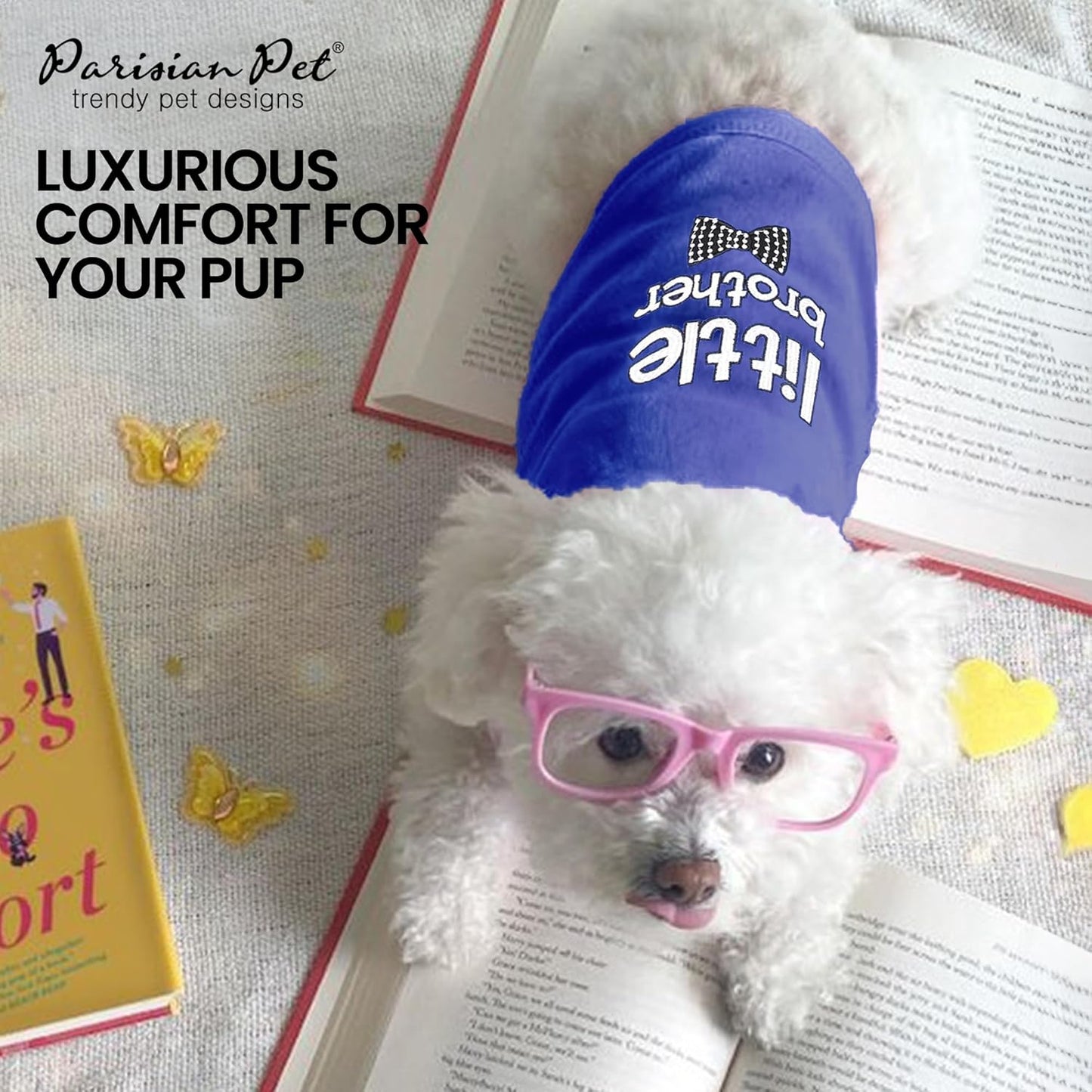 Parisian Pet Dog Cat Clothes Tee Shirts Little Brother T-Shirt, 2XL