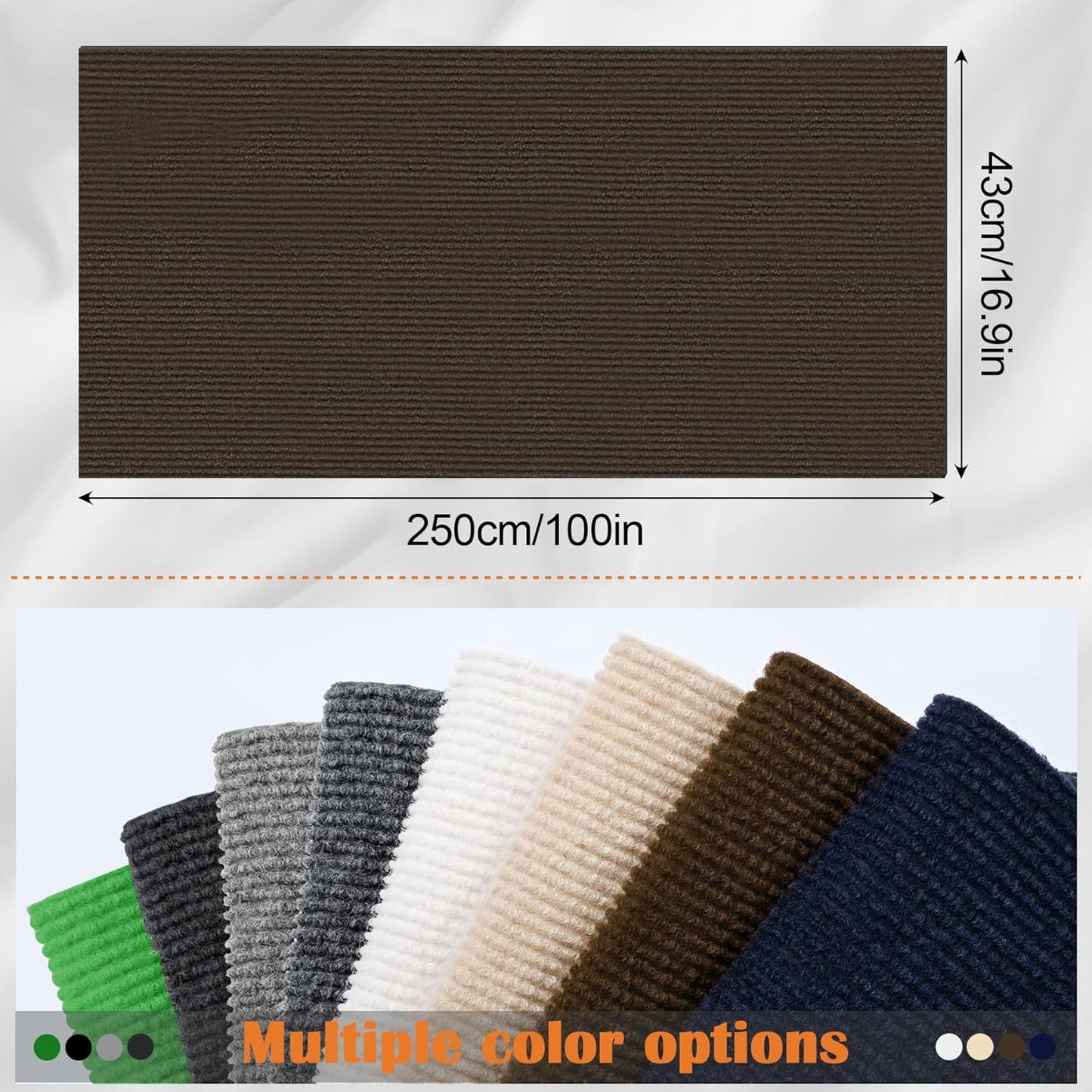 Cat Scratch Furniture Protector - 100" x 17" Trimmable Self-Adhesive Cats Claws Scratch Pads, DIY Cat Climbing Couch Protector for Scratch Post Cat Tree Replacement Indoor (Brown)