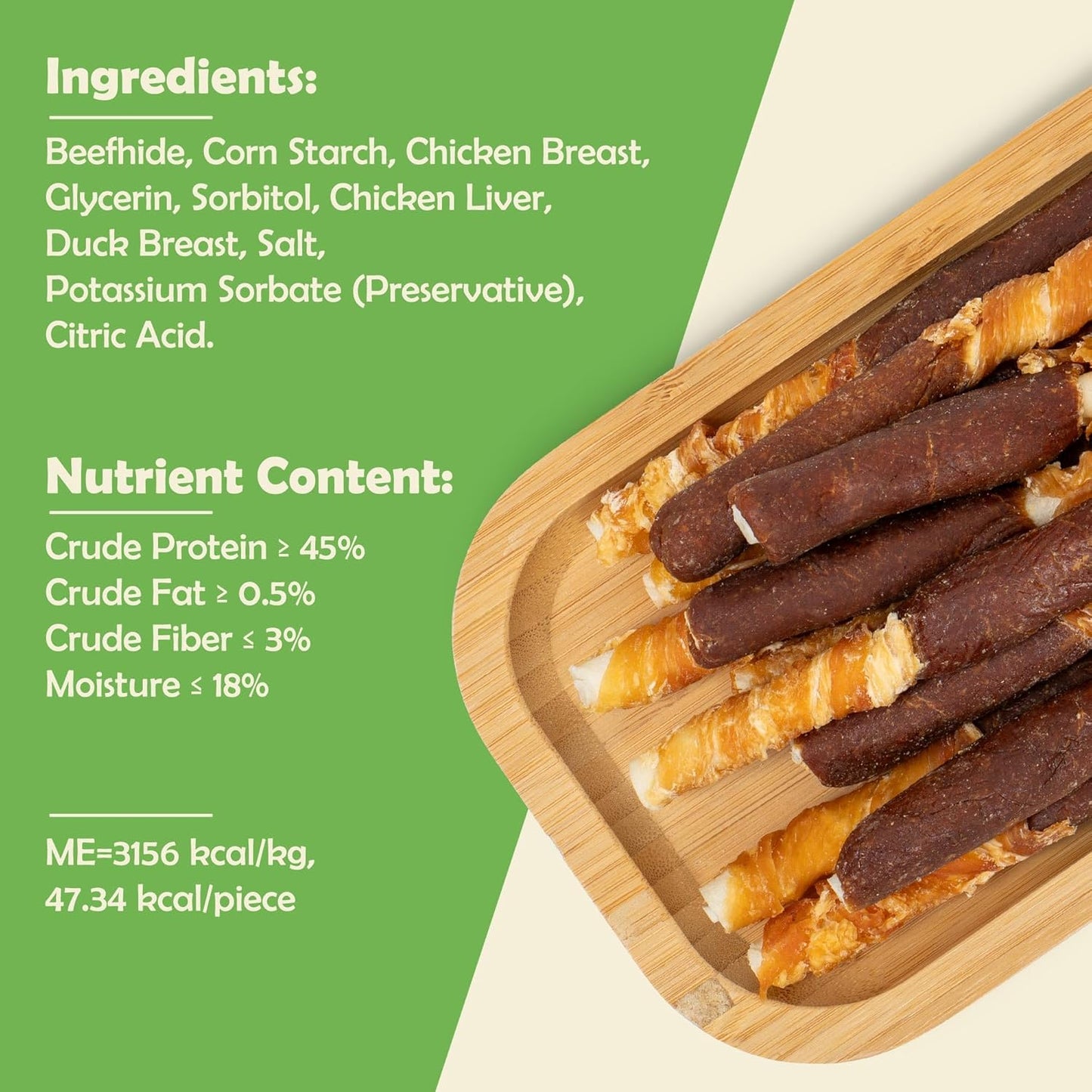 MON2SUN Dog Treats 5 Inch Double Flavor Chicken & Chicken Liver Wrapped Rawhide Sticks, Teeth Cleaning for Small Dogs, 21.16 oz (30 Count)