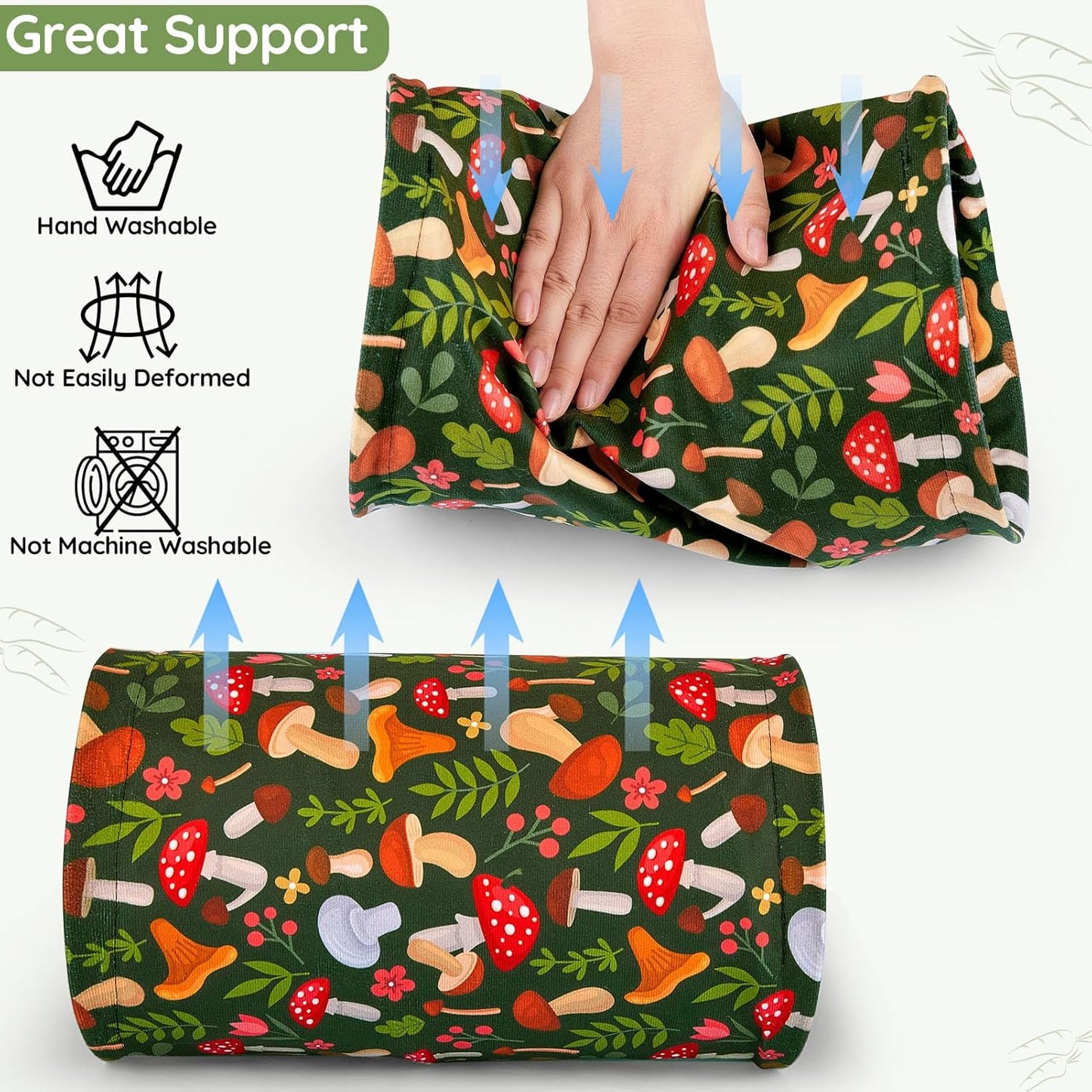 Glittme Guinea Pig Tunnel Washable Guinea Pigs Hideout Portable Rabbit Tunnels Soft Ferret Tunnel for Playing Resting Guinea Pig Accessories for Hedgehogs, Hamster, Mushrooms