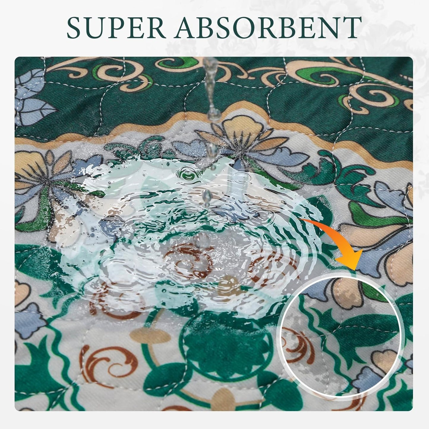 Homimp Washable Pee Pads for Dogs, 2 Pack Reusable Puppy Pads Waterproof, Absorbent and Leakproof Dog Pee Pads, Non Slip Puppy Training Pads, Pet Mat for Floor, Crate, Couch, Whelping,Green, 18"x24"