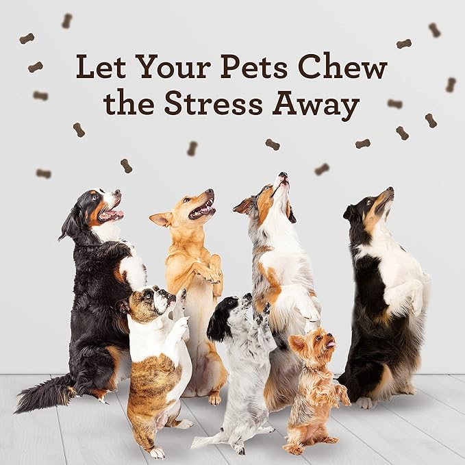 VetPro Advanced Calming Aid, Dog Anxiety Treats, Enhanced with Organic Hemp Seed Oil, Veterinarian Formulated Dog Calming Treats