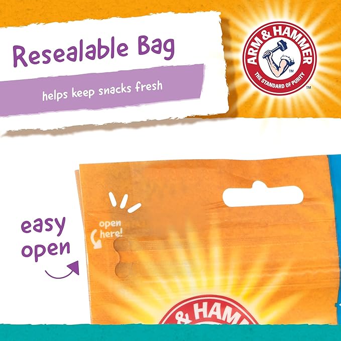 Arm & Hammer for Pets Smoothies Dental Treats for Dogs with Baking Soda and Calcium, Treat Chews Help Fight Bad Breath, Plaque & Tartar Without Brushing, Mint Blueberry, 8 Pcs (Packaging May Vary)