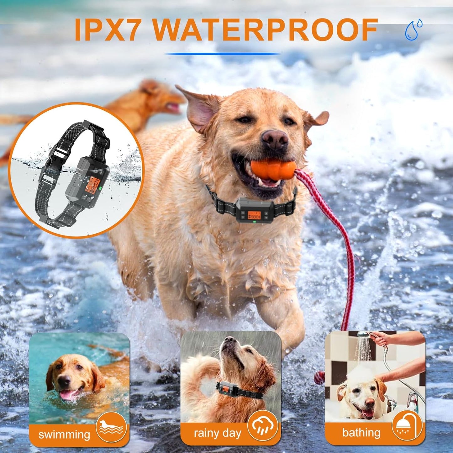 GPS Wireless Dog Fence System,33-999 Yards Electric Fence for Dog Boundary Collar for Dogs Rechargeable GPS Collar Electric Perimeter Smart Wireless Pet Containment with 2 Replacement Straps