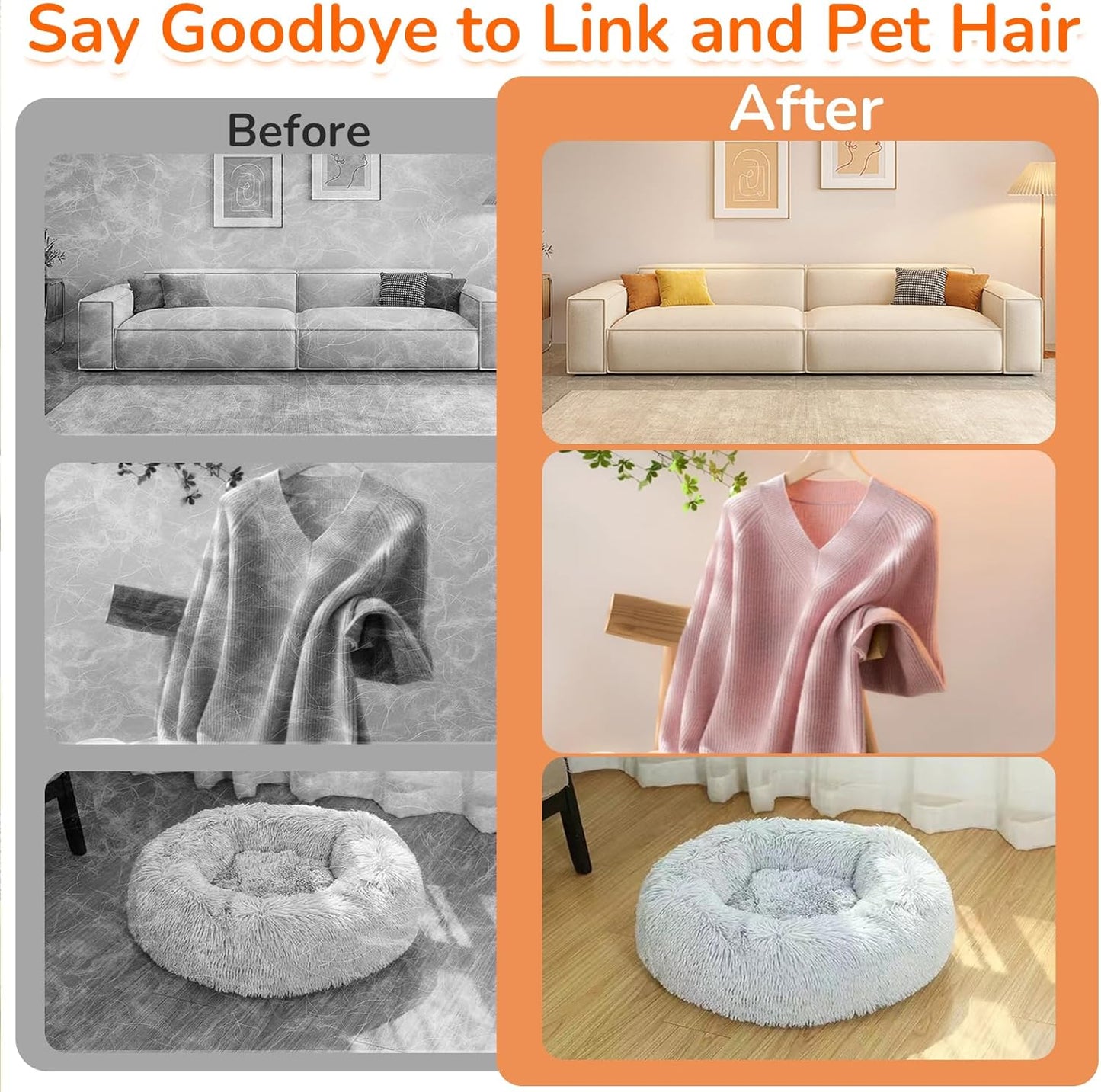 Electrostatic Pet Hair Removal Gloves for Cats Dogs Reusable Pet Hair Remover Tool Mitt for Clothing Furniture Couch Carpets and Car Seats 2PCS