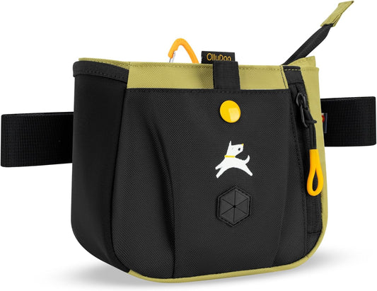 OllyDog Backcountry Day Bag | Hands-Free Dog Training Treat Pouch | Fanny/Hip Pack with Zipper Closure & Built-in Poop Bag Dispenser | Removable Waist Clip (Alchemy)