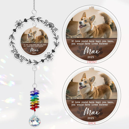 Personalized Dog Memorial Ornament Custom Pet Photo Suncatcher - Christmas, Birthday, Anniversary, New Year Gift for Dog Owner from Family - Loss of Pet Keepsake with Quote 2025