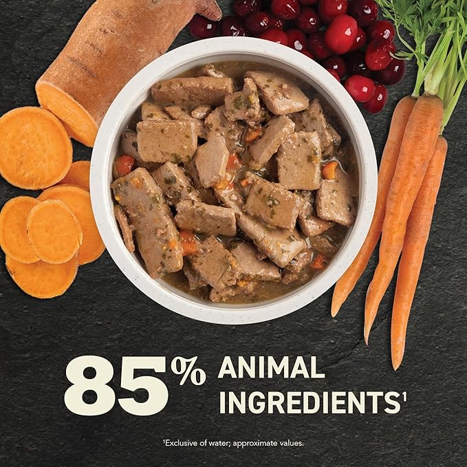 ACANA Premium Chunks in Bone Broth Grain-Free Wet Dog Food Variety Pack: Beef + Lamb Recipes 12.8oz Cans (6 Count, 3 of Each)