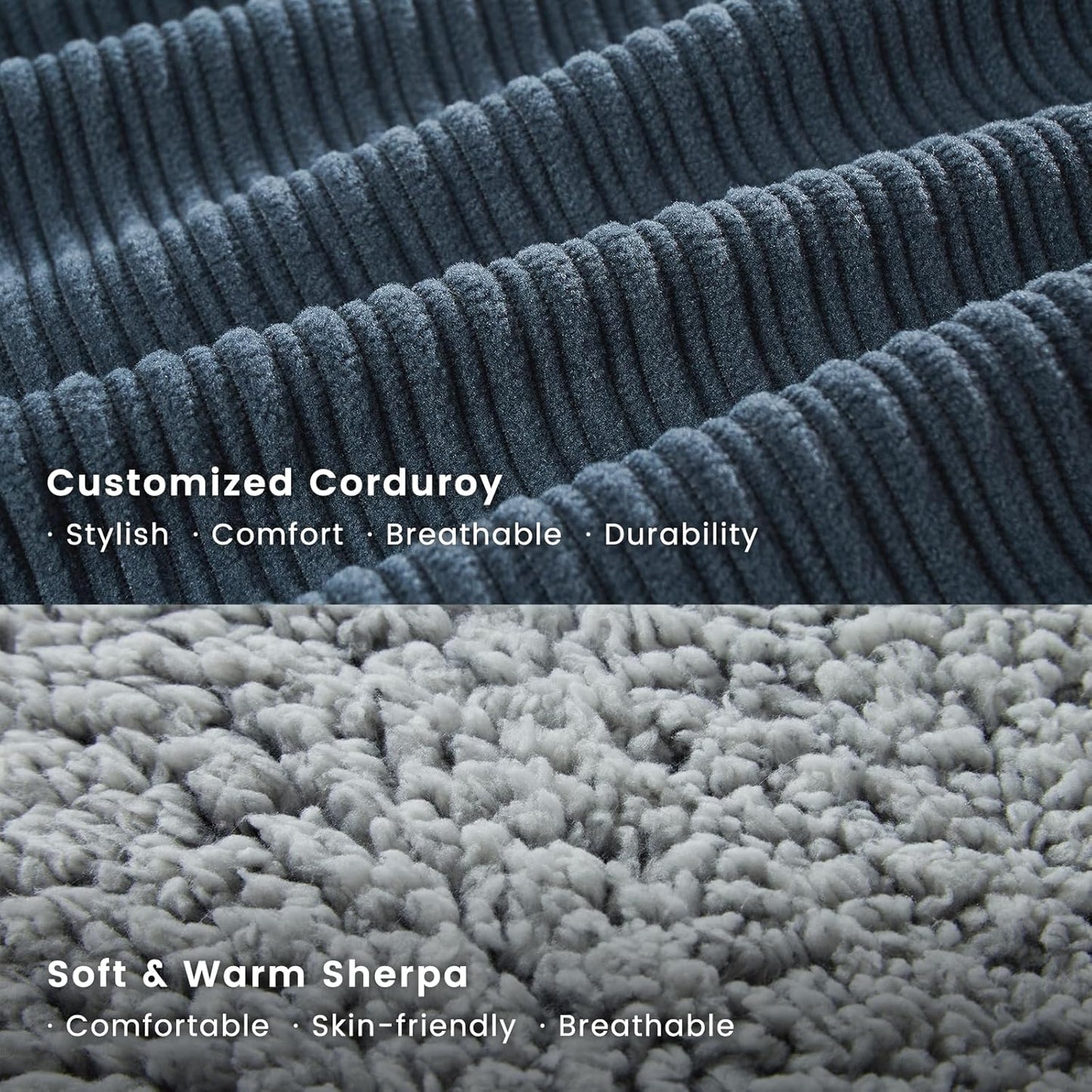 Miguel Washable Dog Bed for Medium Small Dogs, Calming Cuddle Cat Sofa Bed with High Sides, Rectangle Cat Beds for Indoor Cats Dog Bed with Anti-Slip Bottom, Blue 25 Inch