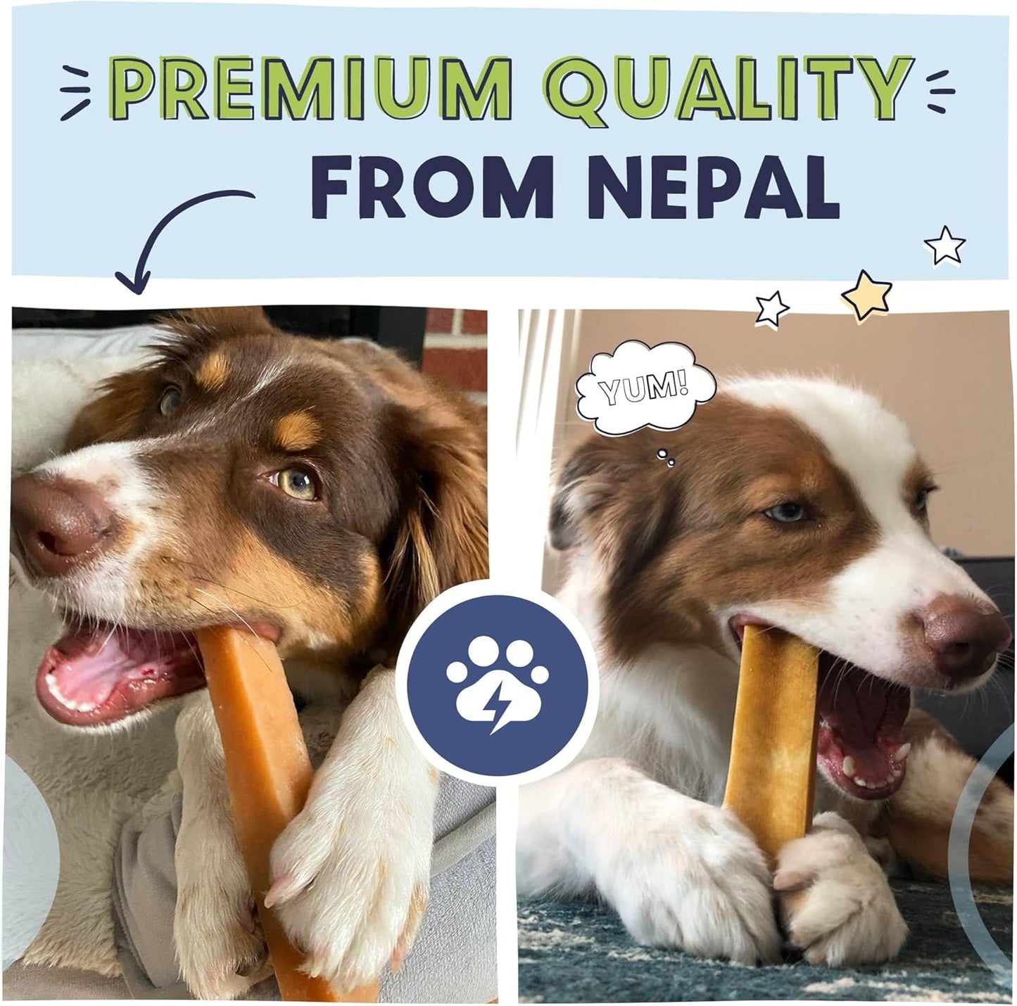 Pawstruck Large Himalayan Yak Dog Chew (6-7 oz) - Natural Yak & Cow Milk Cheese Long-Lasting Treat for Dog Chew Stick - 1 Count - Packaging May Vary