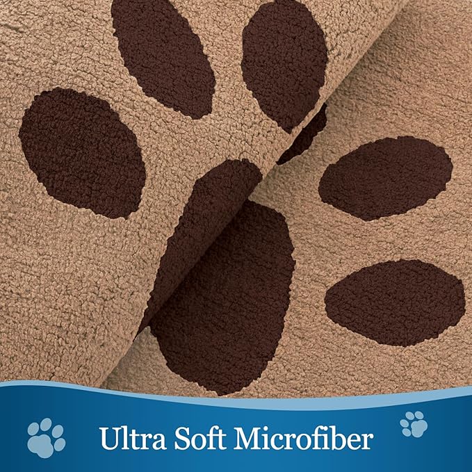 Buganda Dog Door Mat for Muddy Paws, Absorbent Dirt Trapper Washable Indoor Doormats, Non Slip Low-Profile Mud Mat for Dogs, Front Entrance Doormat for Inside Floor (40x32 Inches, Beige)