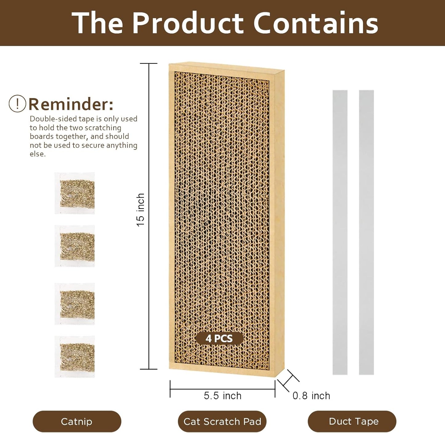 HappyFreeSX Splicing Cat Scratch Pad: Cat Scratchers for Indoor Cats, Cat Scratching Pad, Cat Scratcher Cardboard, Cat Scratching Pad, Premium Scratch from Cats, Double-Sided Design