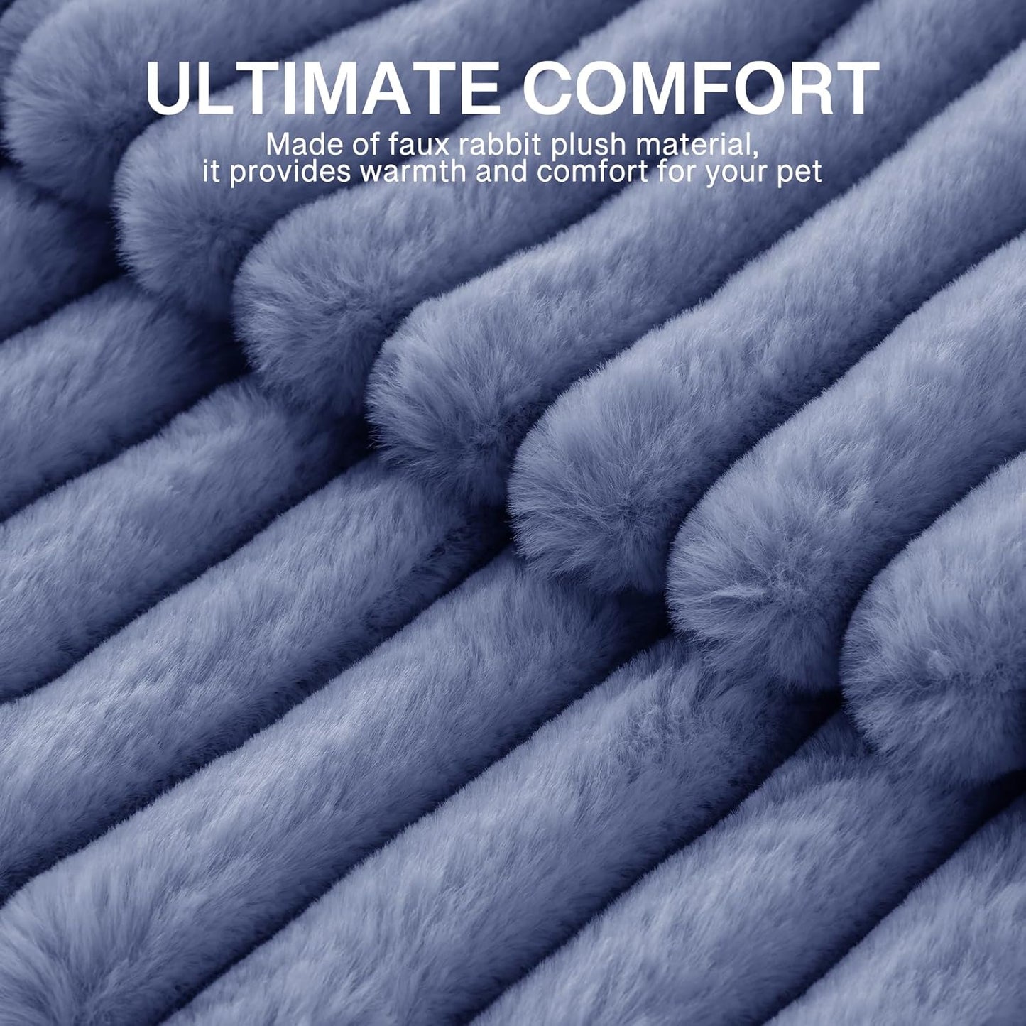 MEWOOFUN Cat Beds for Indoor Cats, Washable Dog Bed for Small Dogs, Round Pet Bed for Puppy and Kitten with Anti-Slip Bottom (Blue, 20"x20"x8")