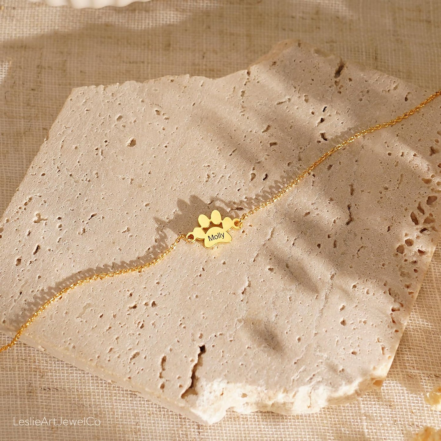 Customized Paw Print Necklace Personalized Pet Name Necklace Custom Engraved Dog Cat Paw Pendant Necklace Pet Memorial Gift for Pet Lovers