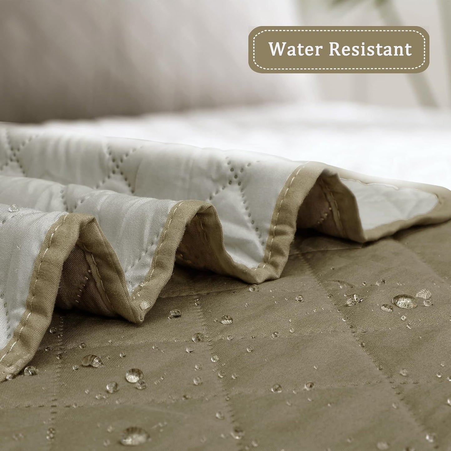 Easy-Going Reversible Chair Cover Washable Sofa Cover for Dogs Water Resistant Couch Slipcover Furniture Protector Cover with Adjustable Straps for Pets (Chair 30 in, Beige/Beige)