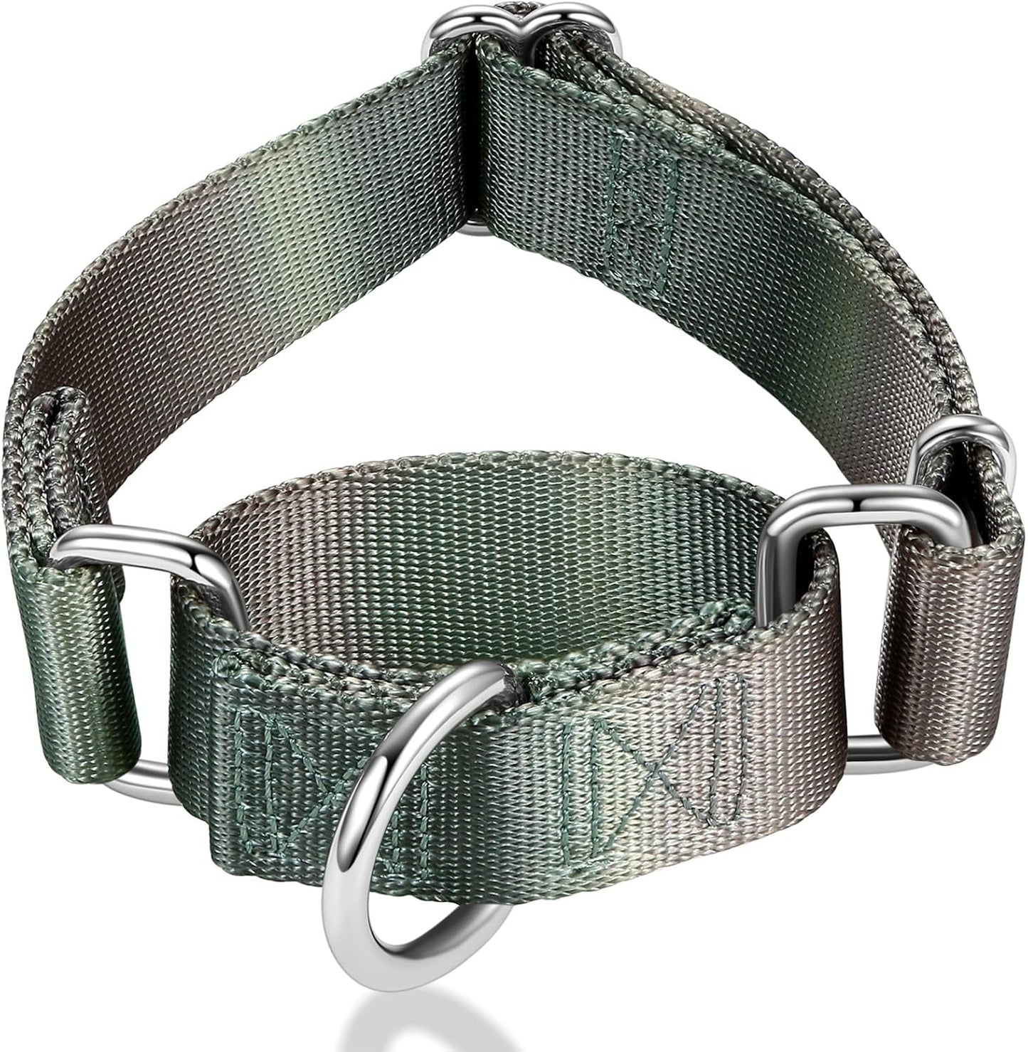 Martingale Dog Collar Colorful Gradient Fashionable - Anti-Escape Soft Durable Pets Collar for Walking Training Outdoor Daily Use -Medium, Dark Grey