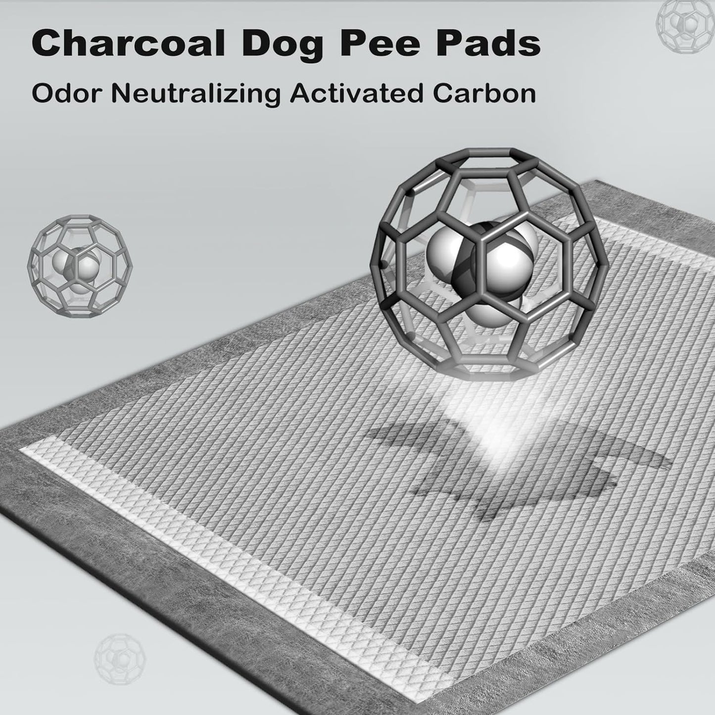 MIZOK Dog Pads 30”x36” XXL Extra Large, Charcoal Pee Pads for Dogs, Odor-Control Neutralize Urine Instantly, Quick Dry & Leak-Proof (40 Counts)