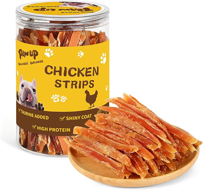 Chicken Jerky Strips Dog Treats, Training Treats for Dogs w/Taurine, Low Fat, Natural Chicken Jerky Cuts, 12.5 oz