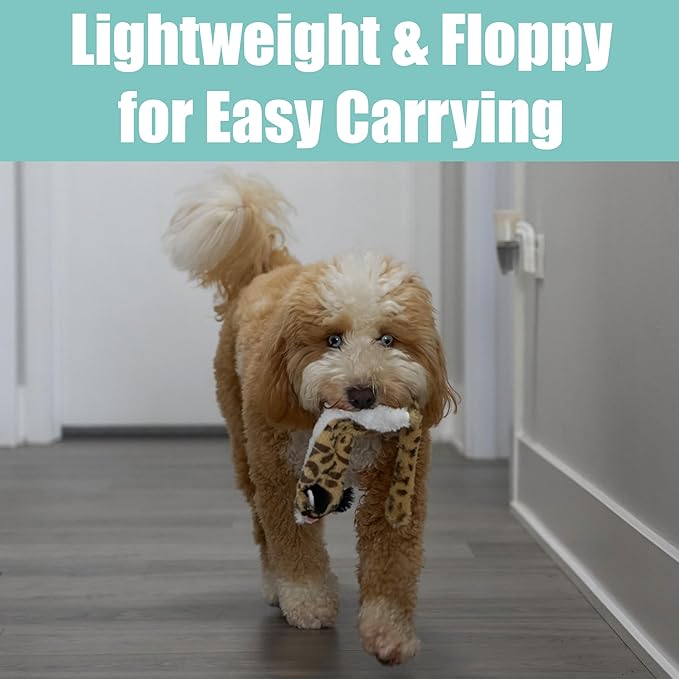 SPOT Skinneeez Jungle Cat 14 Inch Stuffing-Free Plush Squeaky Dog Toy – Soft Interactive Chew Toy for Small and Medium Dogs – Mess-Free Play for Light & Moderate Chewers