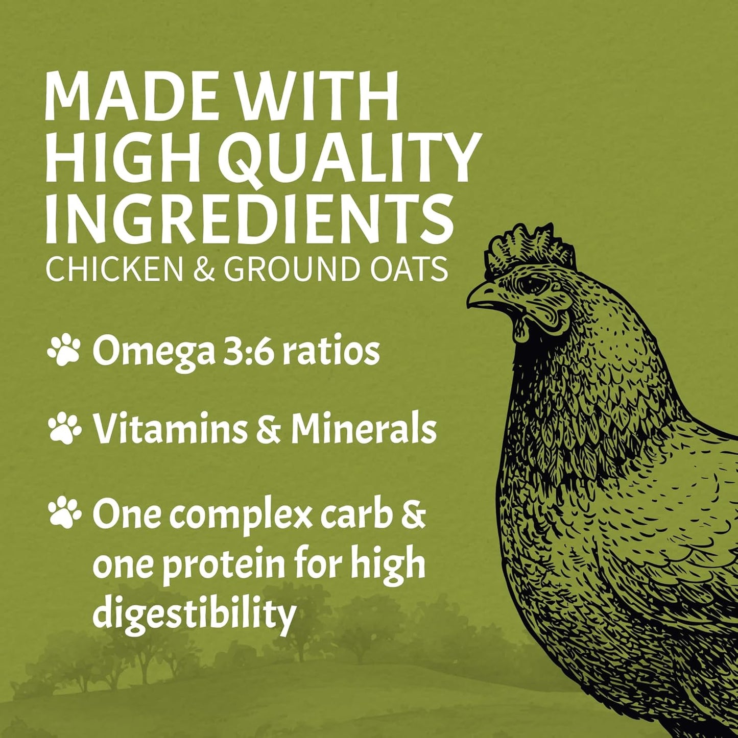 Canine Caviar - Small Breed: Chicken & Whole Ground Oats, Alkaline Dry Dog Food, Limited Ingredients, Gluten-Free, Based on Science & Research, Veterinary Alternative Diet (22 Pound Bag)