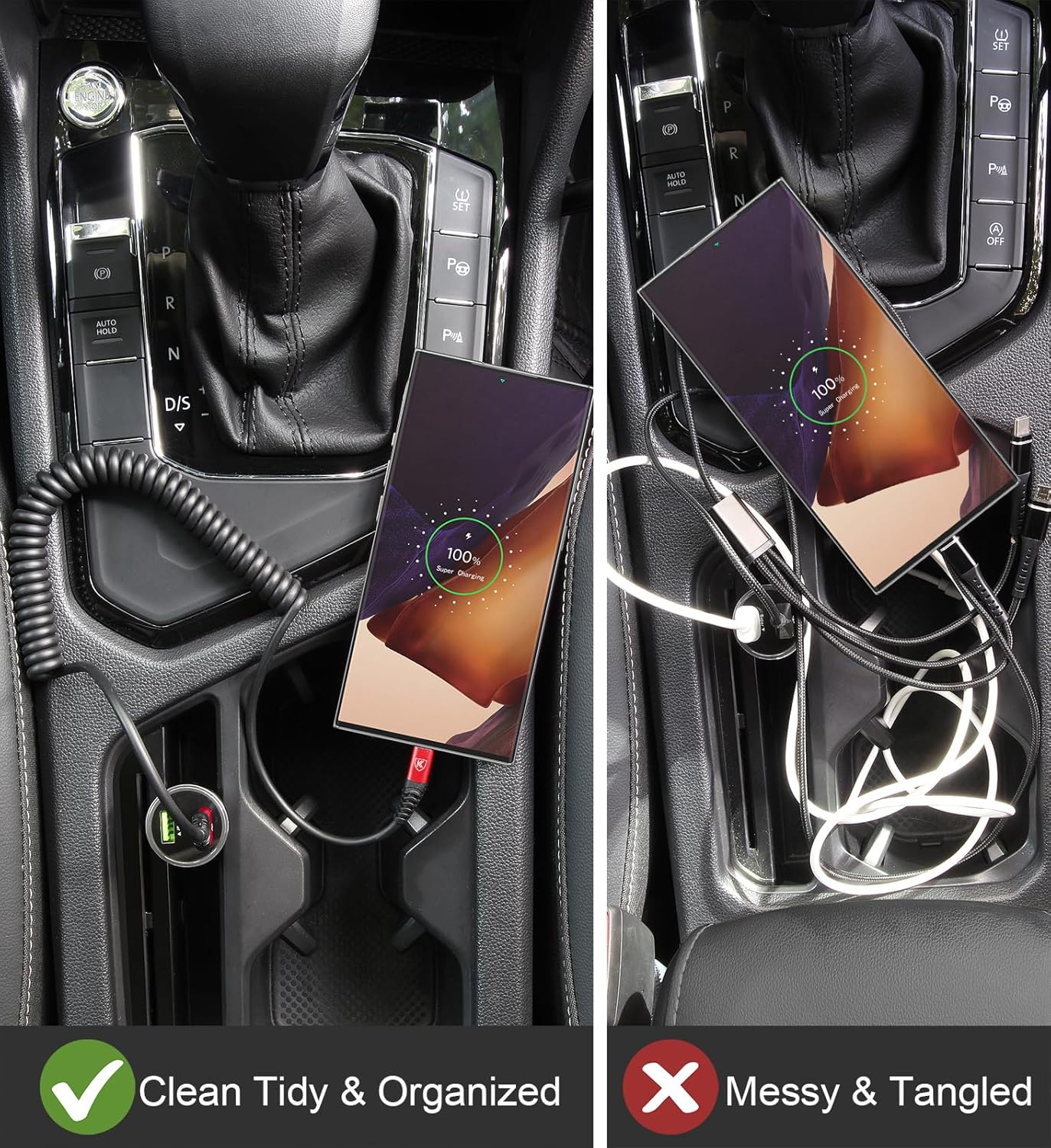 Coiled USB A to USB C Cable for Car 6FT 2Pack USB C Charger Cable Fast Charging Type C Charger Cord USB-C Cable Compatible with iPhone 17/16/15/Plus/Pro/Pro Max/Samsung Galaxy S23 A20 - Red