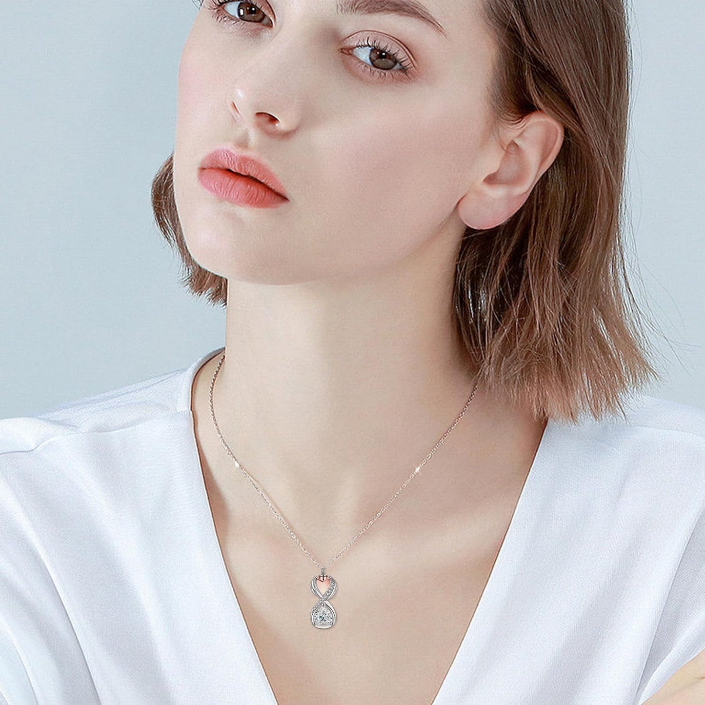 Urn Necklace for Ashes 925 Sterling Silver Cat/Fox/Dog/Opal/Guitar Pet Cremation Memorial Keepsake Jewelry for Ashes for Women