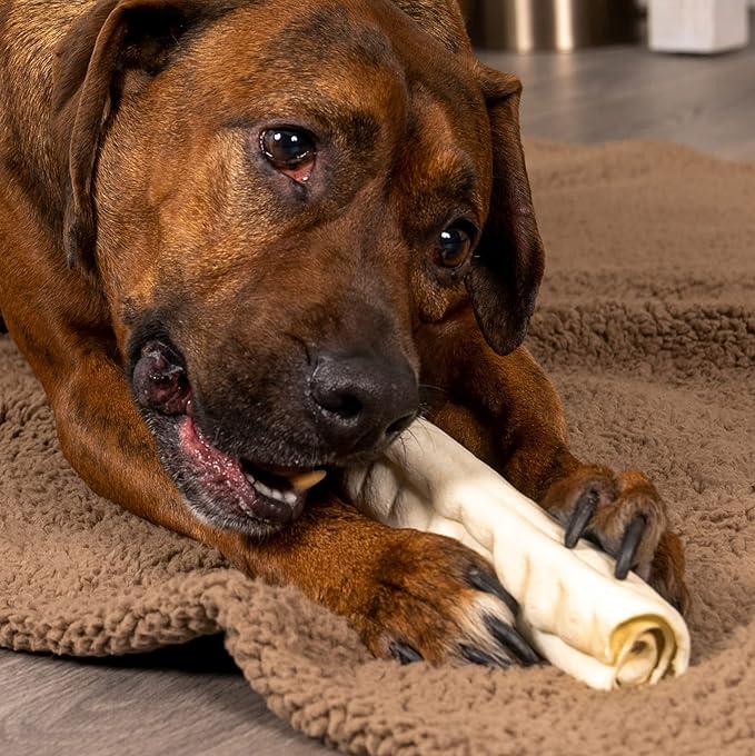 Pet Factory 100% Made in USA Beefhide 7" Rolls Dog Chew Treats - Natural Flavor, 4 Count/1 Pack