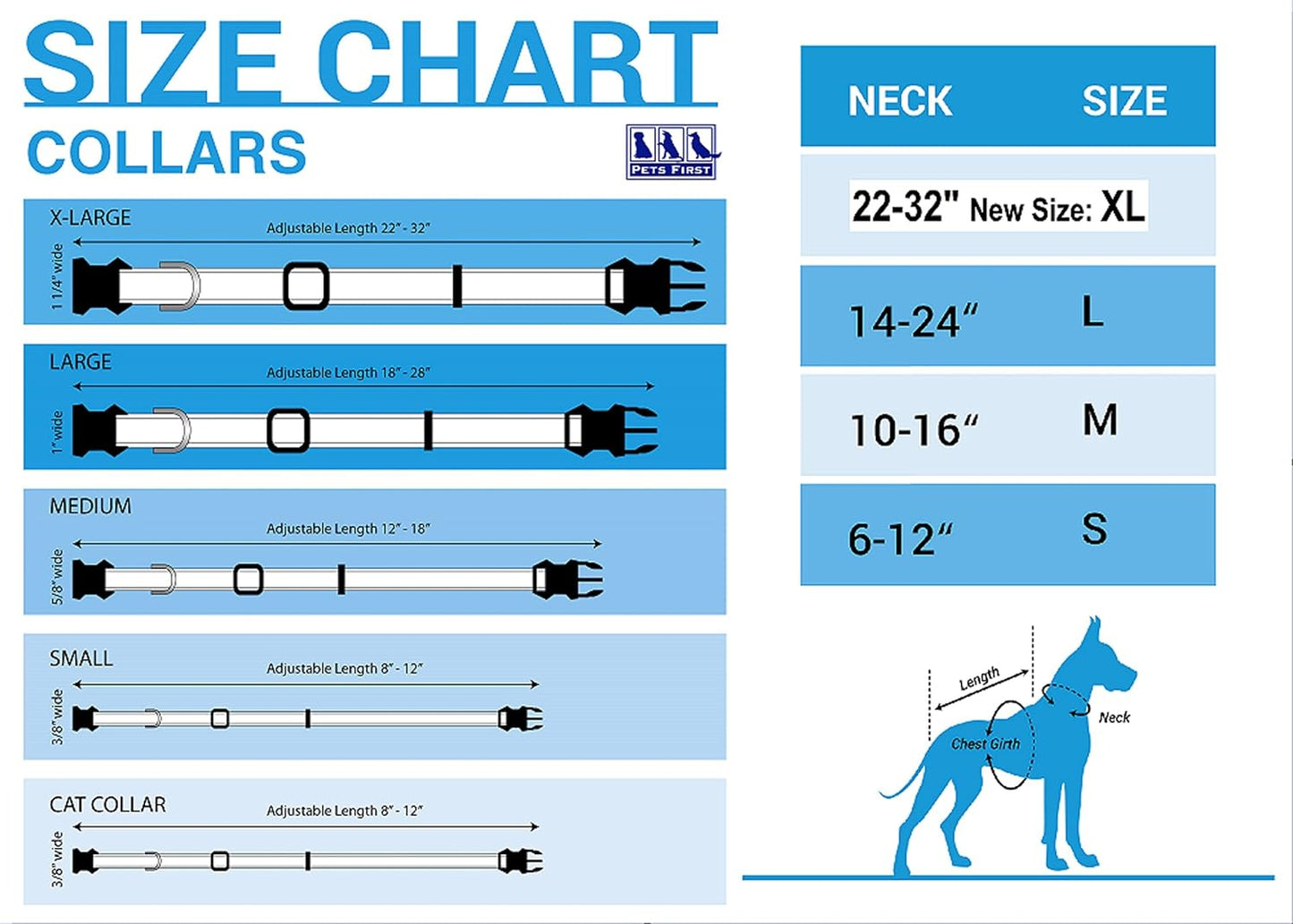 NCAA DOG COLLAR. North Carolina Tar Heels Strong & Adjustable Pet Collar, Small, Team Color