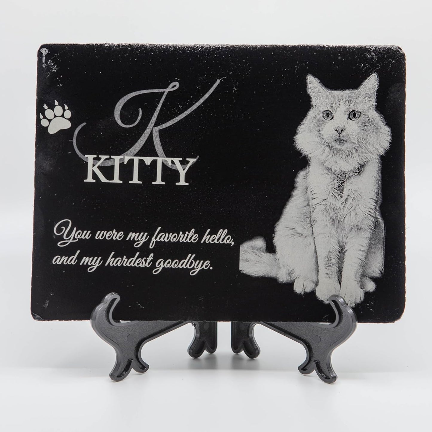 lemuria Pet Memorial Stone Dog Memorial Gifts for Loss of Dog Pet Loss Sympathy Gift Slate Grave Marker or Dog Headstone Indoor/Outdoor Rainbow Bridge Tribute for Dogs and Cats (8x6 inches)