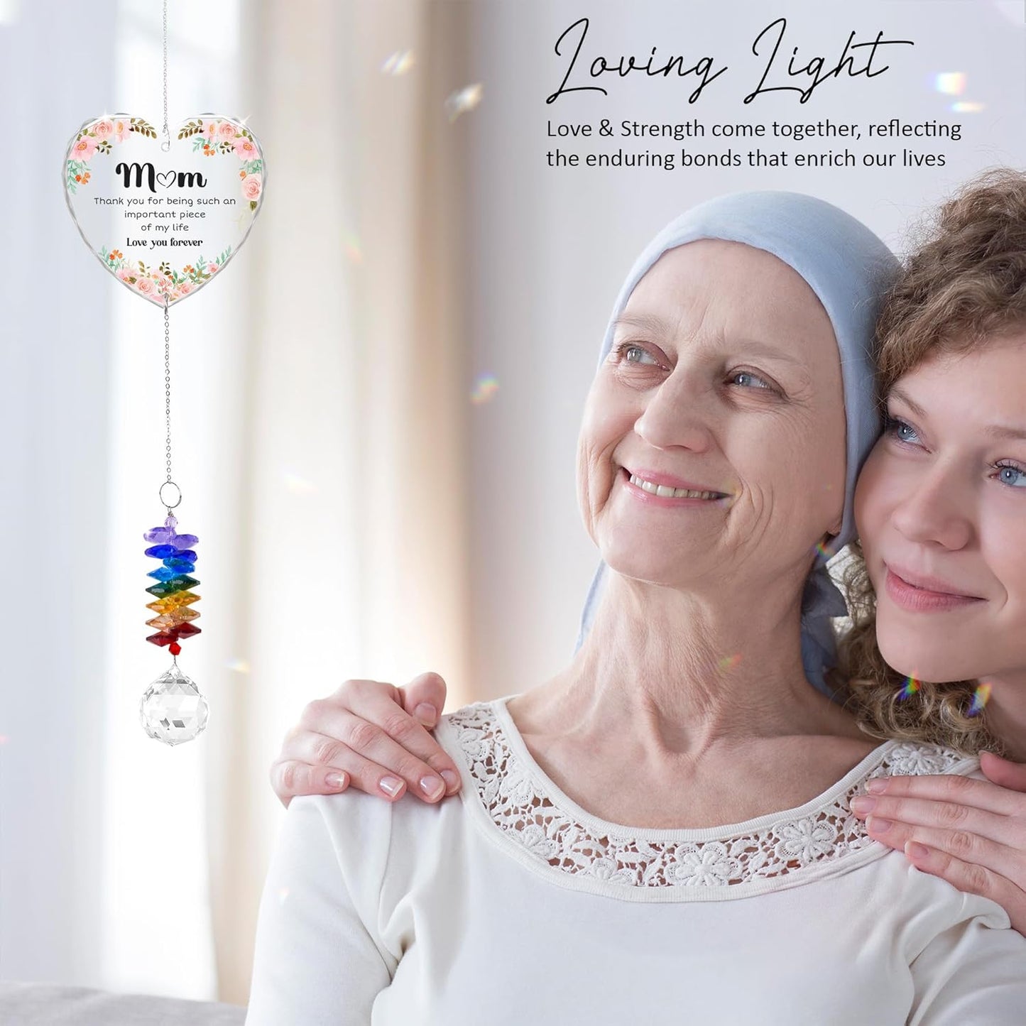 Gifts for Mom - Mom Sun Catcher Crystal Suncatcher Rainbow Maker - Hanging Window Decor - Sentimental Keepsake - Gift for Mother from Daughter Son