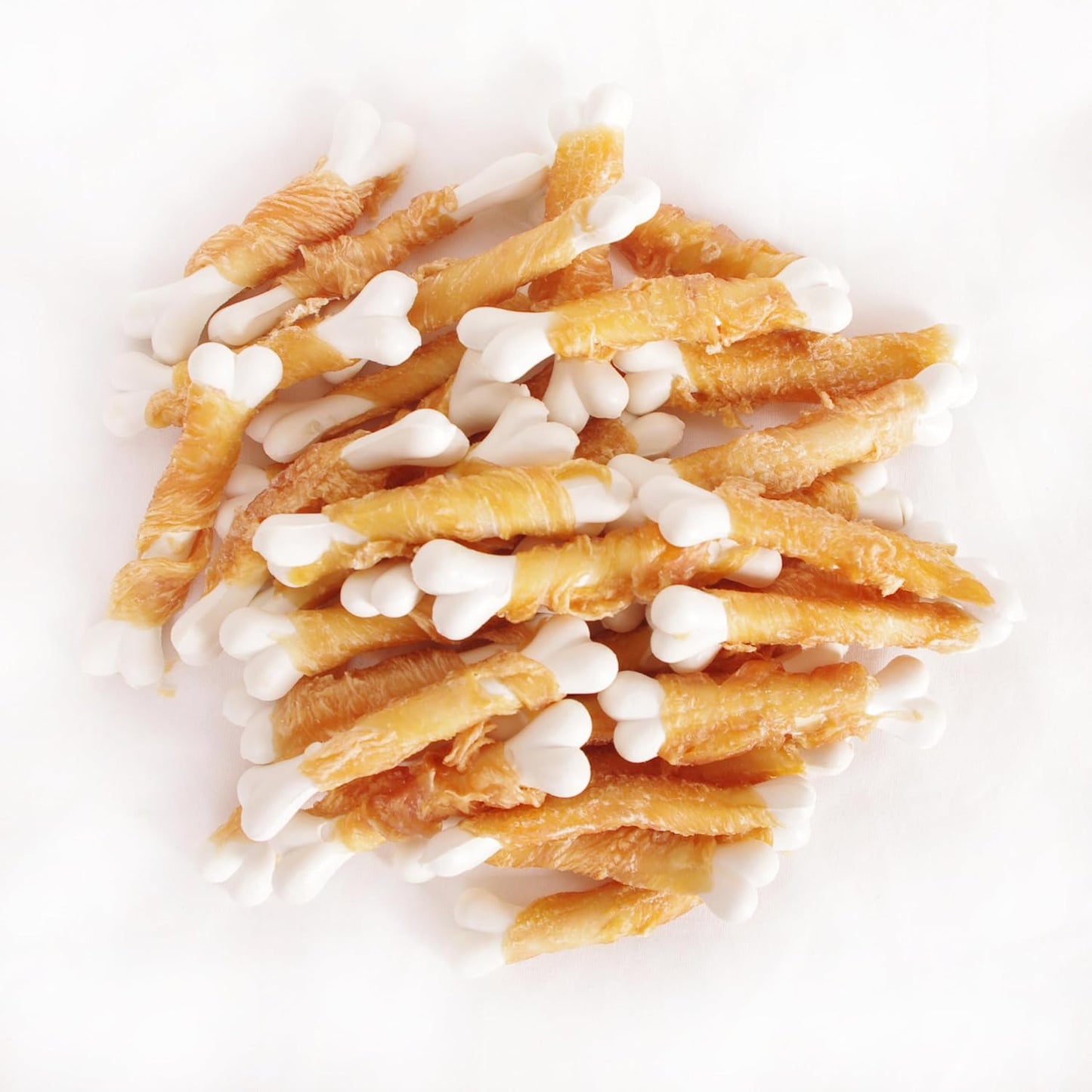 Dog Treats, 2.8 Inch Natural Chicken Wrapped Calcium Dog Bones, Suitable for Puppy and Small Dogs, Pack of 12oz.