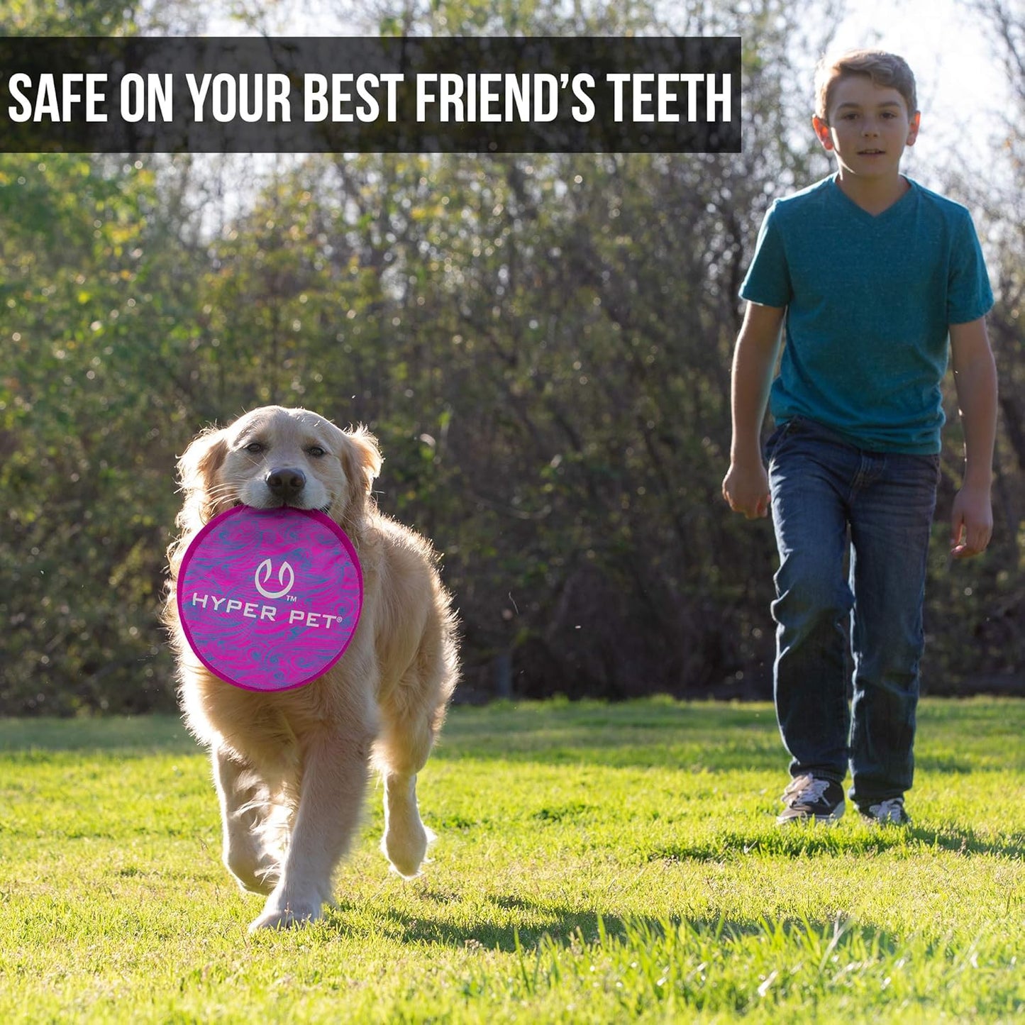 Hyper Pet Flippy Flopper 9" Flying Disc Soft Dog Toy, Floats in Water & Safe on Teeth, Pack of 1, Purple Swirl Design