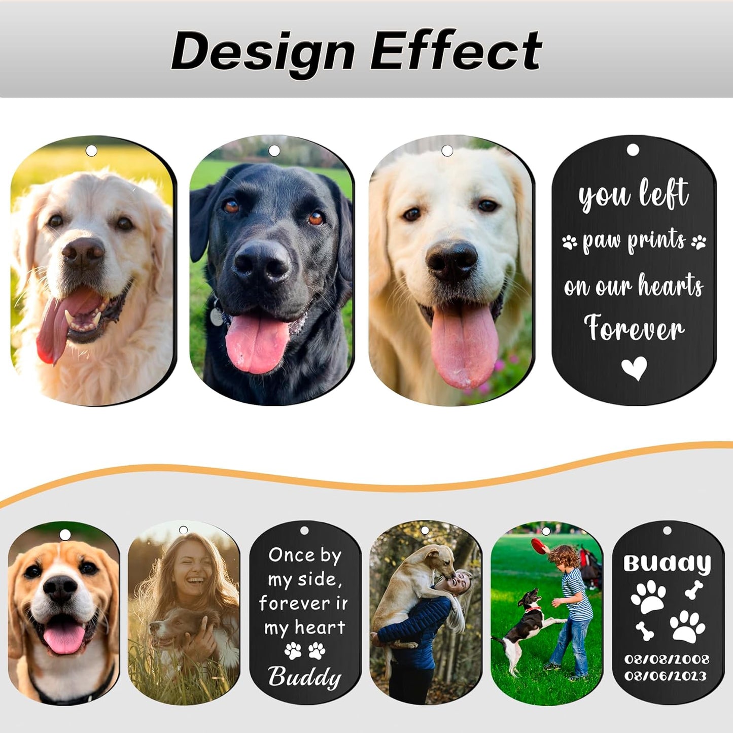 Pet Memorial Gifts for Dogs Cats, Custom Pet Memorial Keychain with Photo and Name, Sympathy Gift for Loss of Dog, Passing Away Gifts for Loss of Cat, Bereavement Remembrance Pet Loss Gift for Friend